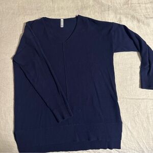 Classic Navy V-Neck Sweater for Women